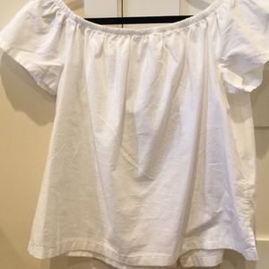 Off the shoulder linen top